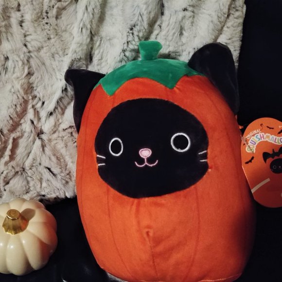 Squishmallows Holiday New Squishmallows Calio The Pumpkin Cat 8 Plush Black Halloween 222